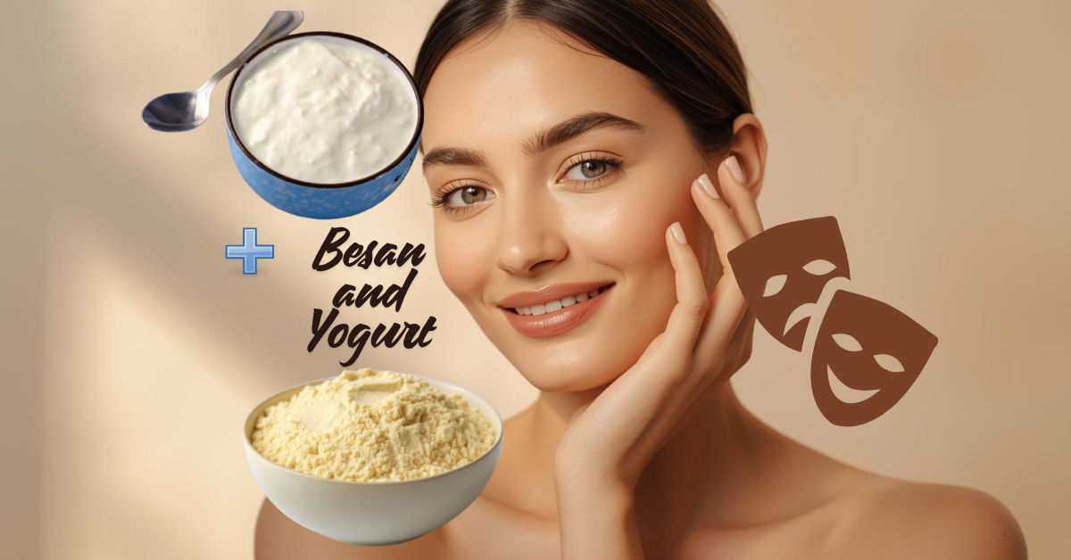 besan and yogurt face mask for Bright, Acne-Free Skin
